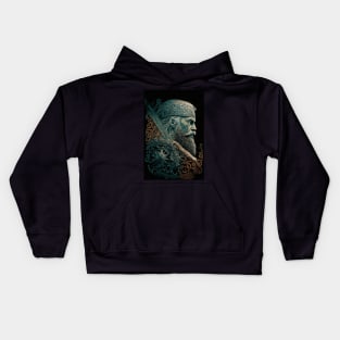 Eternal Champion: A Celtic Warrior Vector Graphic Kids Hoodie